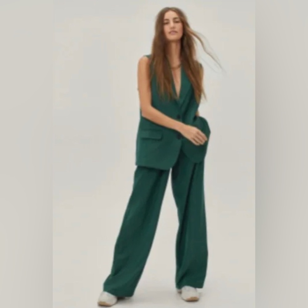 Nasty Gal Vest and Trouser Set Size 8
